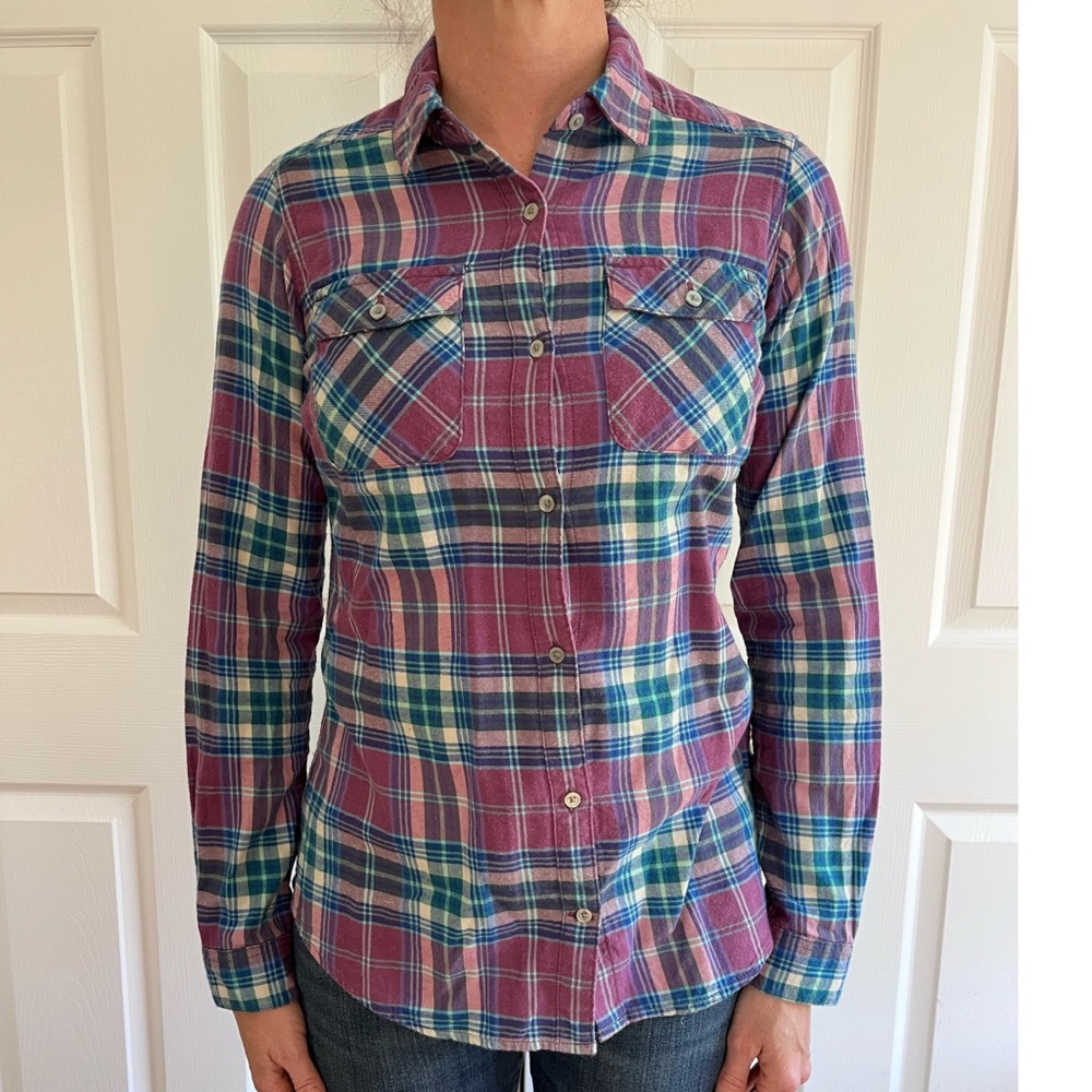 LL Bean Plaid Flannel Size XS